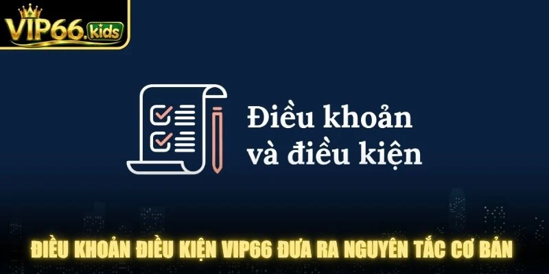 Điều khoản điều kiện VIP66 đưa ra nguyên tắc cơ bản người dùng cần tuân thủ